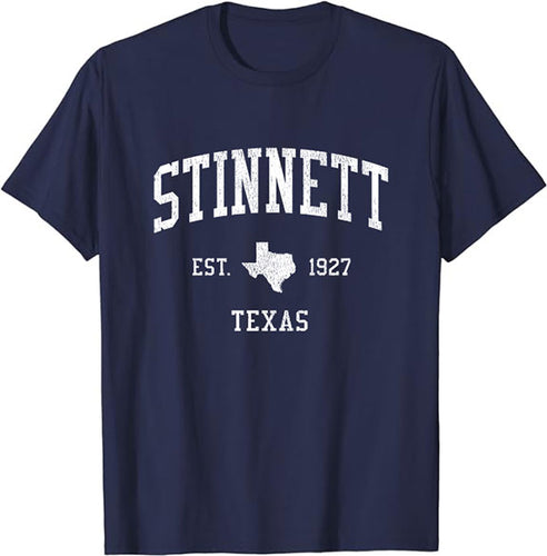 Stinnett Texas TX T-Shirt Vintage Athletic Sports Design Tee