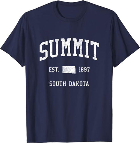 Summit South Dakota SD T-Shirt Vintage Athletic Sports Design Tee