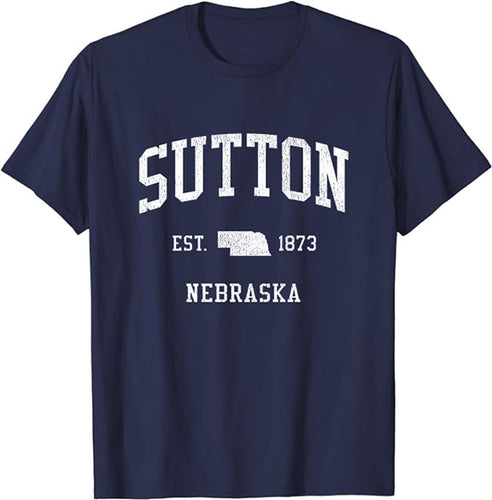 Sutton Nebraska NE T-Shirt Vintage Athletic Sports Design Tee