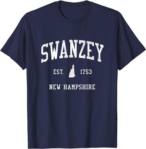 Swanzey New Hampshire NH T-Shirt Vintage Athletic Sports Design Tee