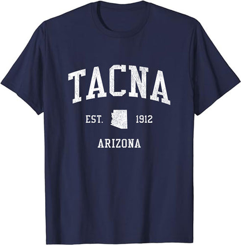 Tacna Arizona AZ T-Shirt Vintage Athletic Sports Design Tee