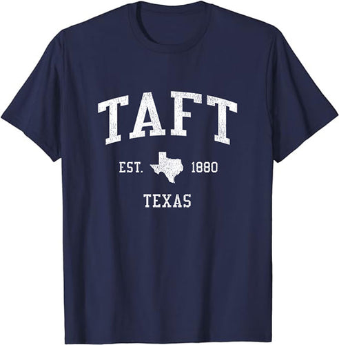 Taft Texas TX T-Shirt Vintage Athletic Sports Design Tee