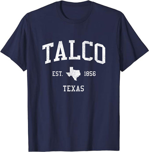 Talco Texas TX T-Shirt Vintage Athletic Sports Design Tee