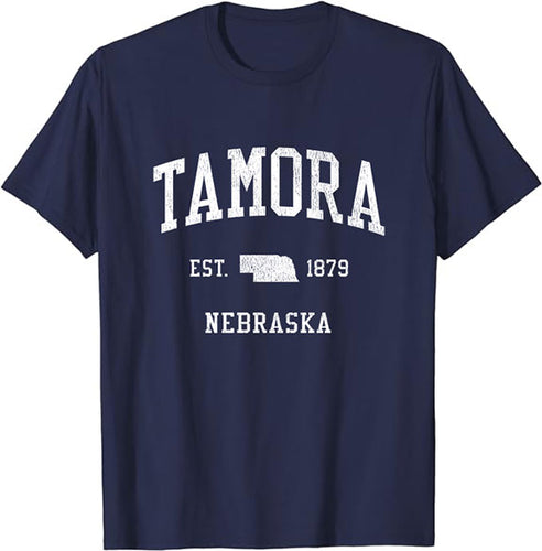 Tamora Nebraska NE T-Shirt Vintage Athletic Sports Design Tee