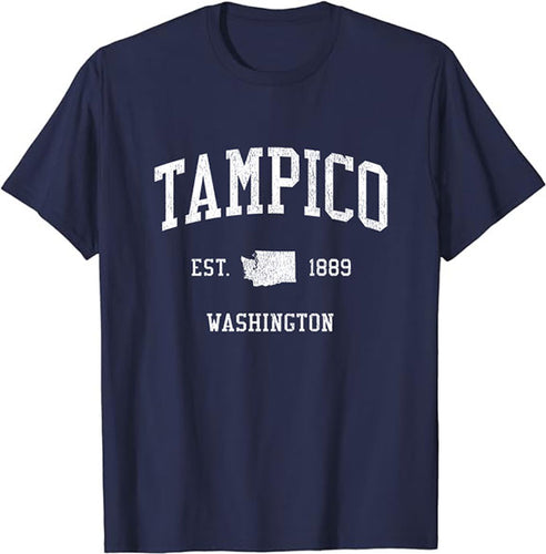 Tampico Washington WA T-Shirt Vintage Athletic Sports Design Tee