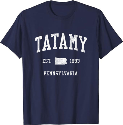 Tatamy Pennsylvania PA T-Shirt Vintage Athletic Sports Design Tee