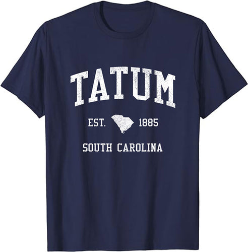 Tatum South Carolina SC T-Shirt Vintage Athletic Sports Design Tee