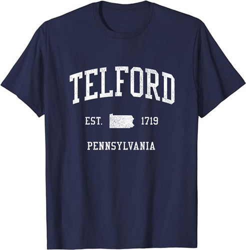 Telford Pennsylvania PA T-Shirt Vintage Athletic Sports Design Tee