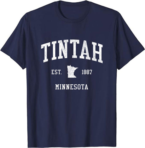 Tintah Minnesota MN T-Shirt Vintage Athletic Sports Design Tee