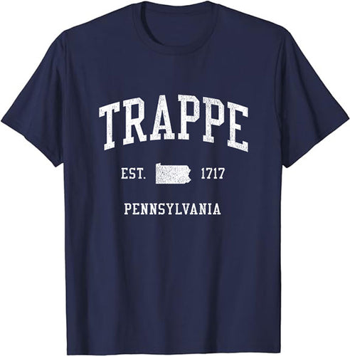 Trappe Pennsylvania PA T-Shirt Vintage Athletic Sports Design Tee