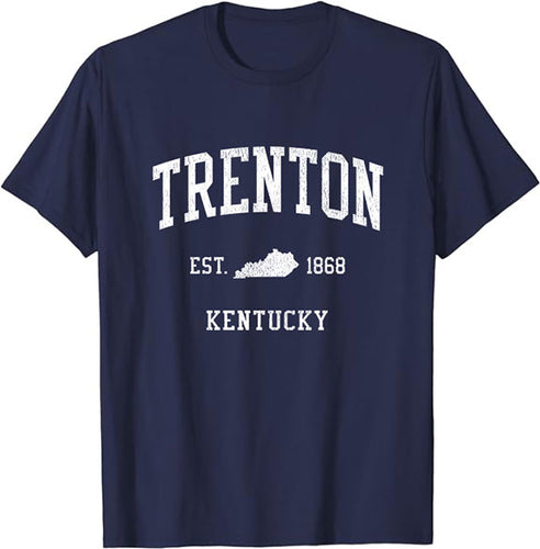 Trenton Kentucky KY T-Shirt Vintage Athletic Sports Design Tee