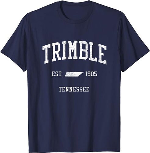 Trimble Tennessee TN T-Shirt Vintage Athletic Sports Design Tee