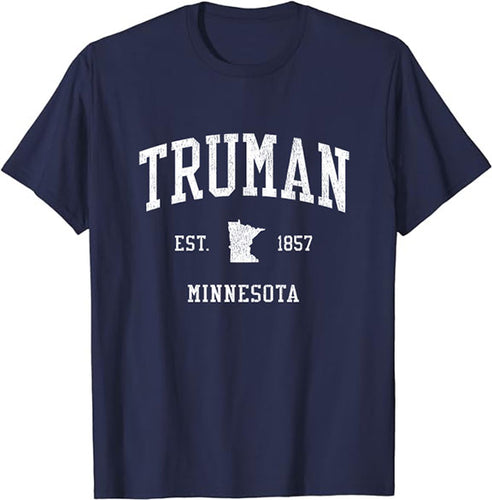 Truman Minnesota MN T-Shirt Vintage Athletic Sports Design Tee