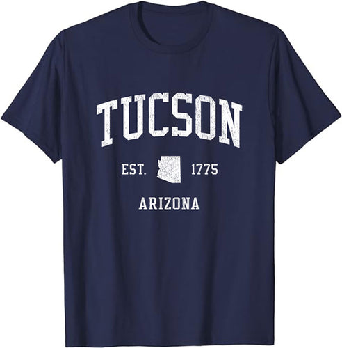 Tucson Arizona AZ T-Shirt Vintage Athletic Sports Design Tee