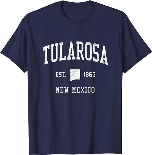 Tularosa New Mexico NM T-Shirt Vintage Athletic Sports Design Tee