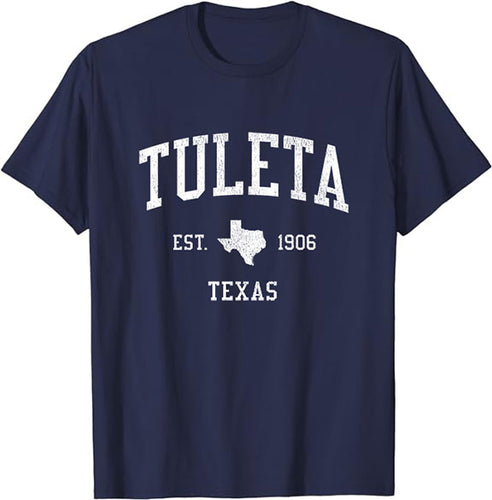 Tuleta Texas TX T-Shirt Vintage Athletic Sports Design Tee