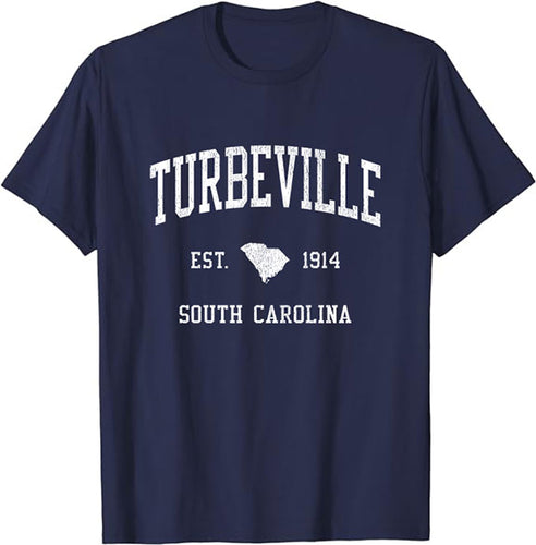 Turbeville South Carolina SC T-Shirt Vintage Athletic Sports Design Tee
