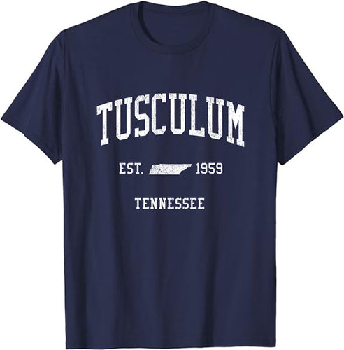 Tusculum Tennessee TN T-Shirt Vintage Athletic Sports Design Tee