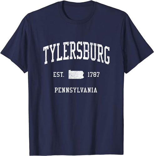 Tylersburg Pennsylvania PA T-Shirt Vintage Athletic Sports Design Tee