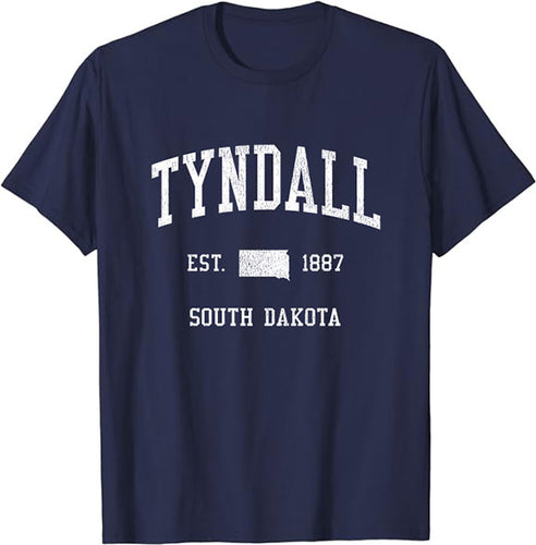 Tyndall South Dakota SD T-Shirt Vintage Athletic Sports Design Tee