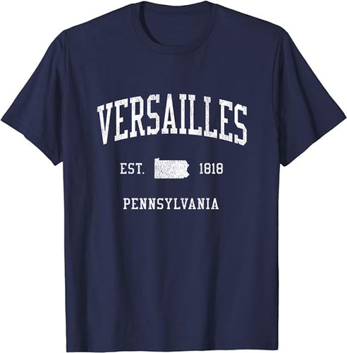 Versailles Pennsylvania PA T-Shirt Vintage Athletic Sports Design Tee