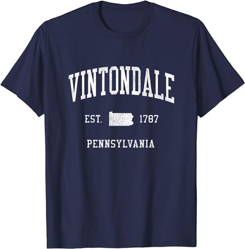 Vintondale Pennsylvania PA T-Shirt Vintage Athletic Sports Design Tee