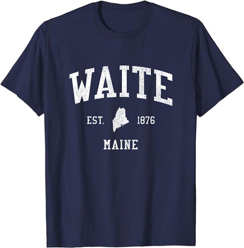 Waite Maine ME T-Shirt Vintage Athletic Sports Design Tee