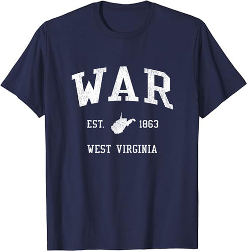 War West Virginia WV Vintage Athletic Sports Design T-Shirt JS01