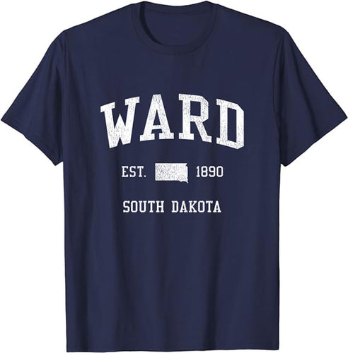 Ward South Dakota SD T-Shirt Vintage Athletic Sports Design Tee
