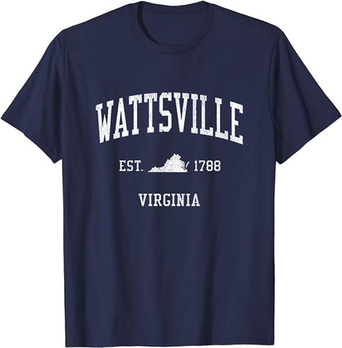 Wattsville Virginia VA Vintage Athletic Sports Design T-Shirt JS01