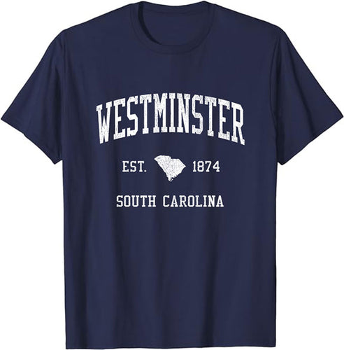 Westminster South Carolina SC T-Shirt Vintage Athletic Sports Design Tee