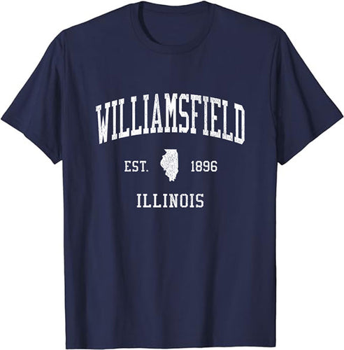 Williamsfield Illinois IL T-Shirt Vintage Athletic Sports Design Tee