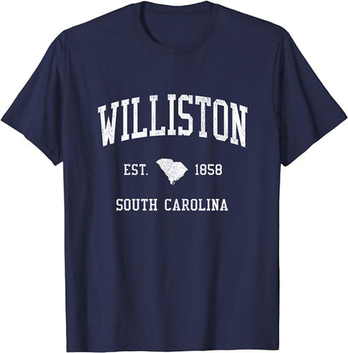 Williston South Carolina SC T-Shirt Vintage Athletic Sports Design Tee