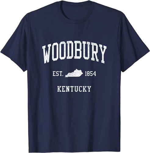 Woodbury Kentucky KY T-Shirt Vintage Athletic Sports Design Tee