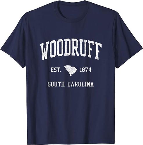 Woodruff South Carolina SC T-Shirt Vintage Athletic Sports Design Tee