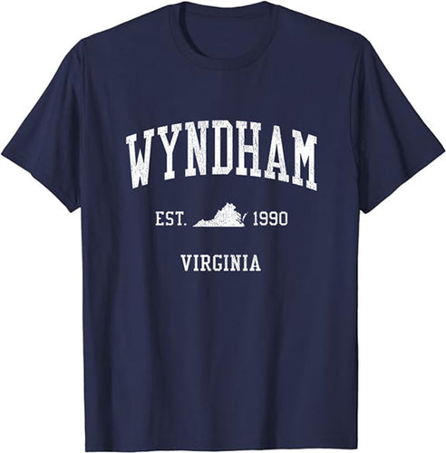 Wyndham Virginia VA Vintage Athletic Sports Design T-Shirt JS01