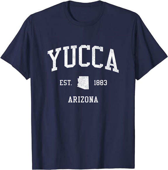 Yucca Arizona AZ T-Shirt Vintage Athletic Sports Design Tee