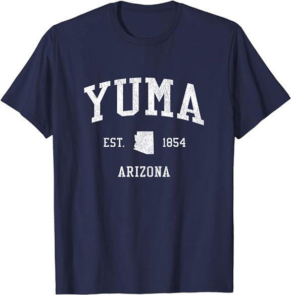 Yuma Arizona AZ T-Shirt Vintage Athletic Sports Design Tee