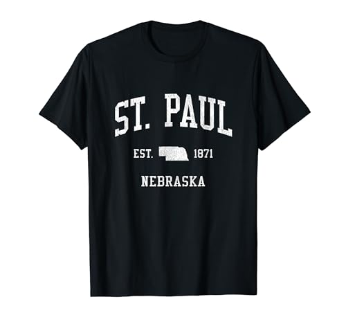 St. Paul NE Vintage Athletic Sports JS01 T-Shirt