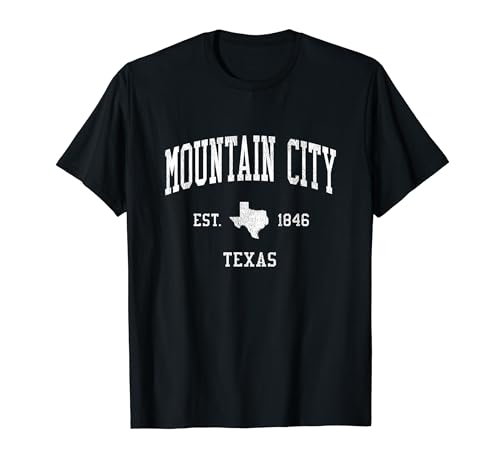 Mountain City TX Vintage Athletic Sports JS01 T-Shirt