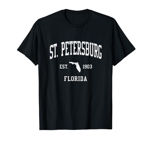 St. Petersburg FL Vintage Athletic Sports JS01 T-Shirt